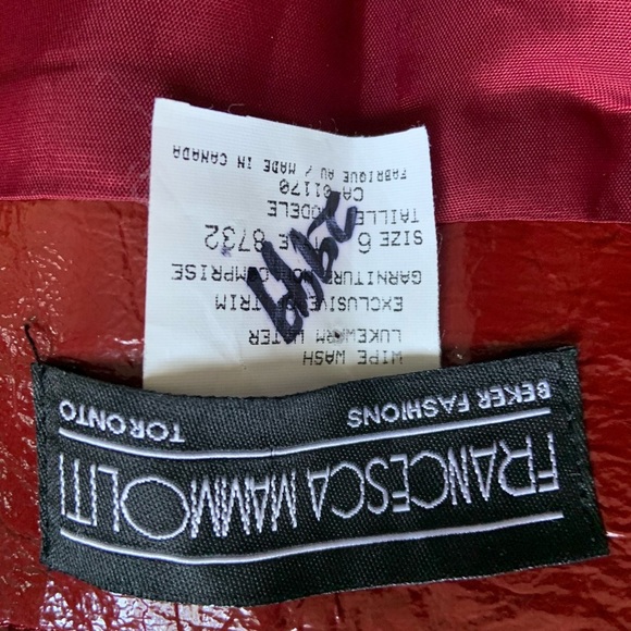 Francesca Mammoliti Shiny Reflective Patent Pu Leather  Skirt - Size 6 - Picture 13 of 13